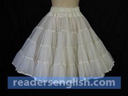 petticoat Urdu meaning