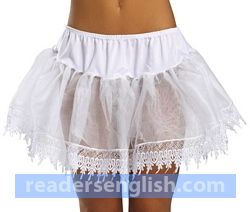 petticoat Urdu meaning