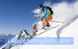 skiing Urdu meaning