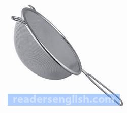 strainer Urdu meaning